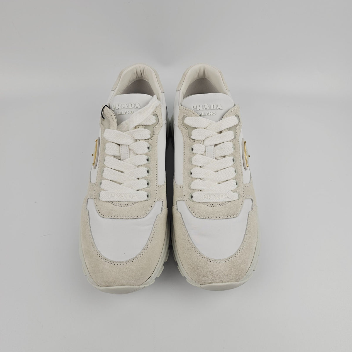 PRADA Prax 2.0 $1100 Women's White Sneakers New And Authentic
