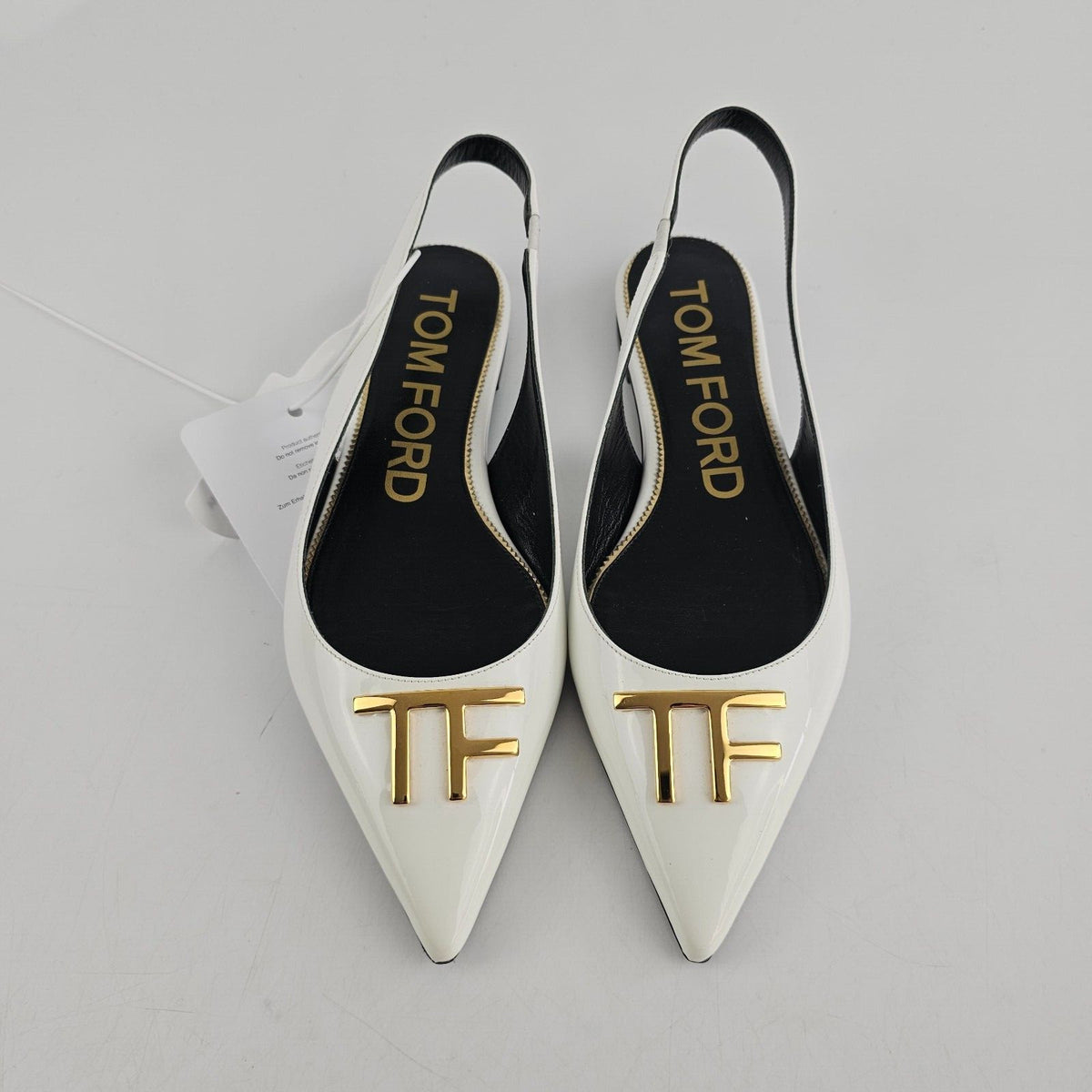 TOM FORD White Patent Leather Flats New Size 36 US 6