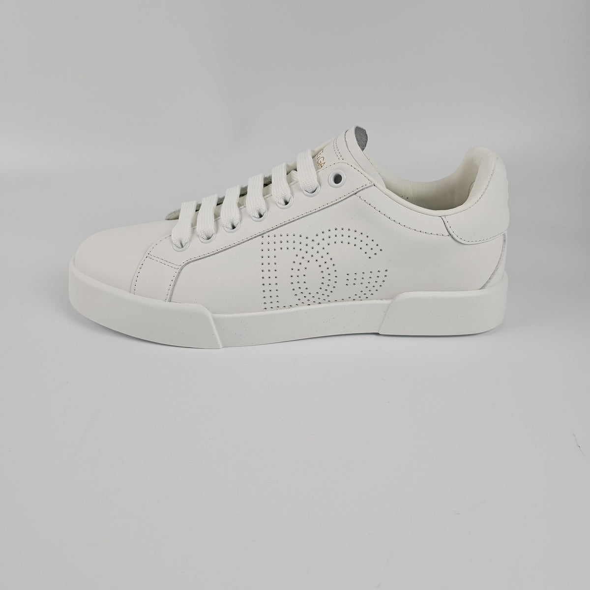 Dolce&Gabbana Portofino $745 Women's White Leather Sneakers New And Authentic