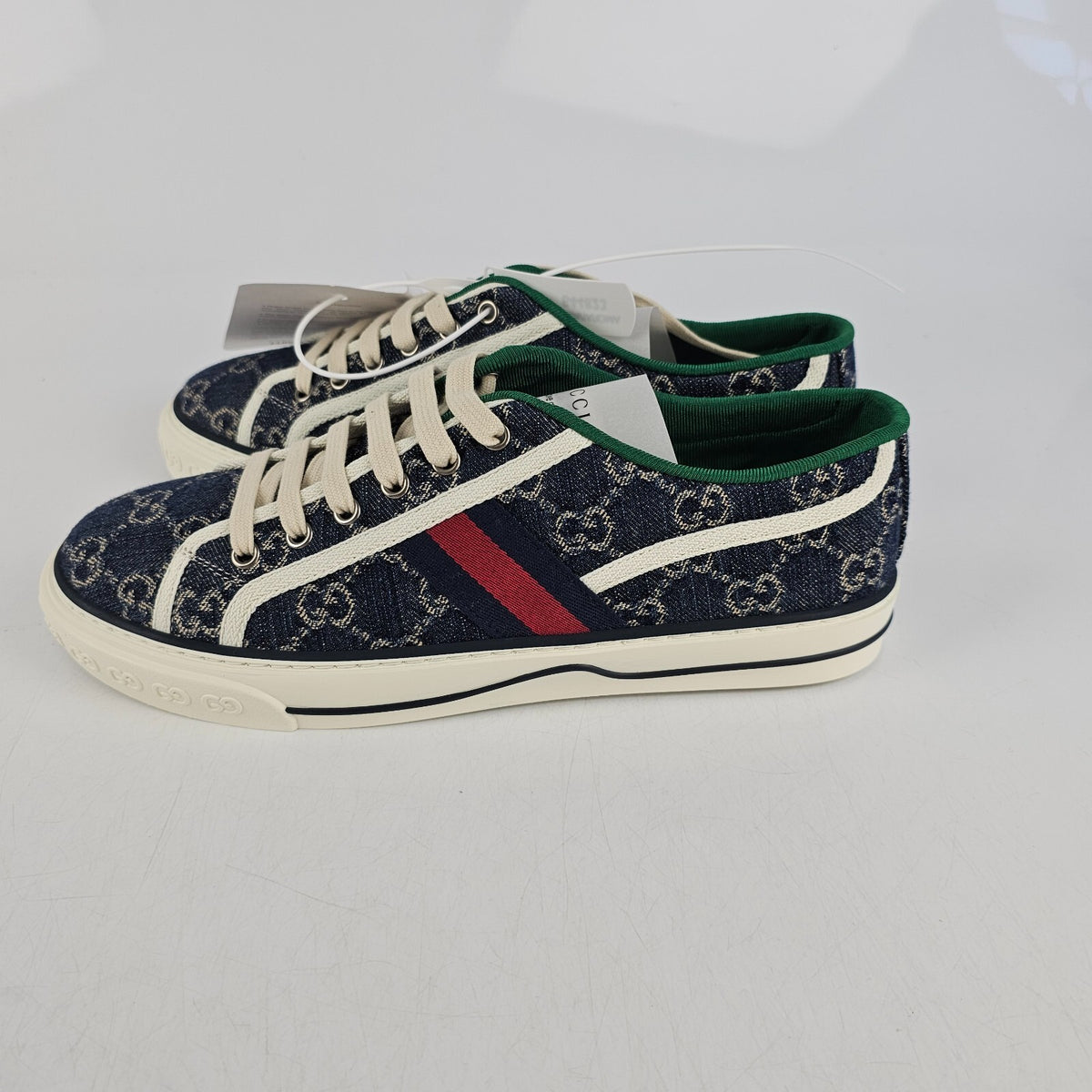 GUCCI Tennis 1977 GG Men's Blue Sneakers New Size UK 7.5 US 8