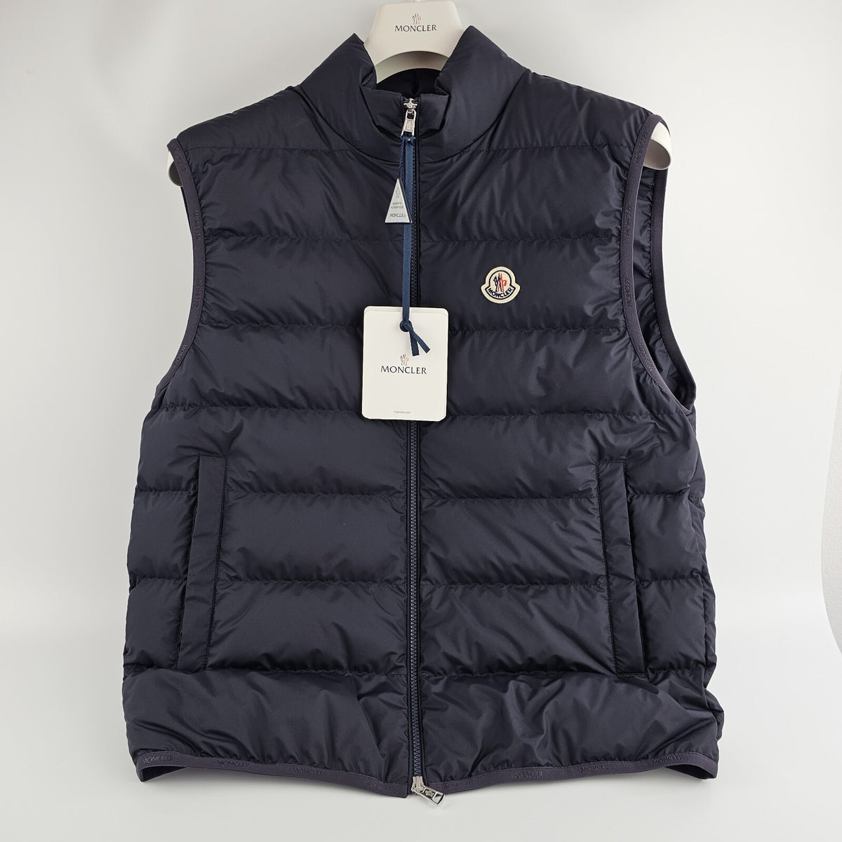 MONCLER Contrin $1130 Men's Navy Down Vest New