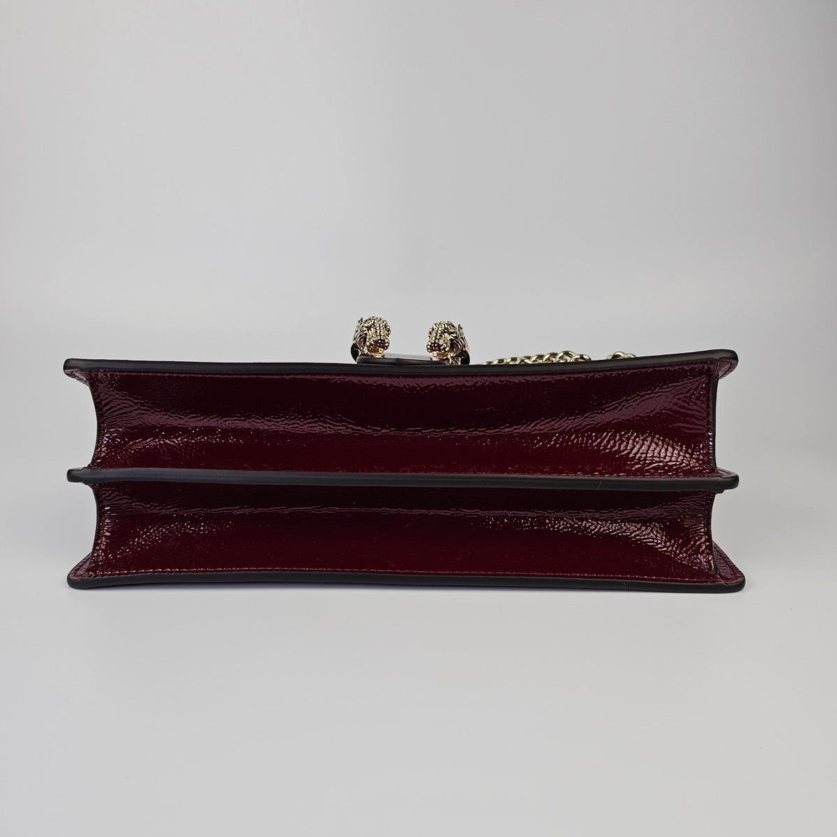GUCCI Dionysus Medium $3650 Rosso Ancora Patent Leather Shoulder Bag New