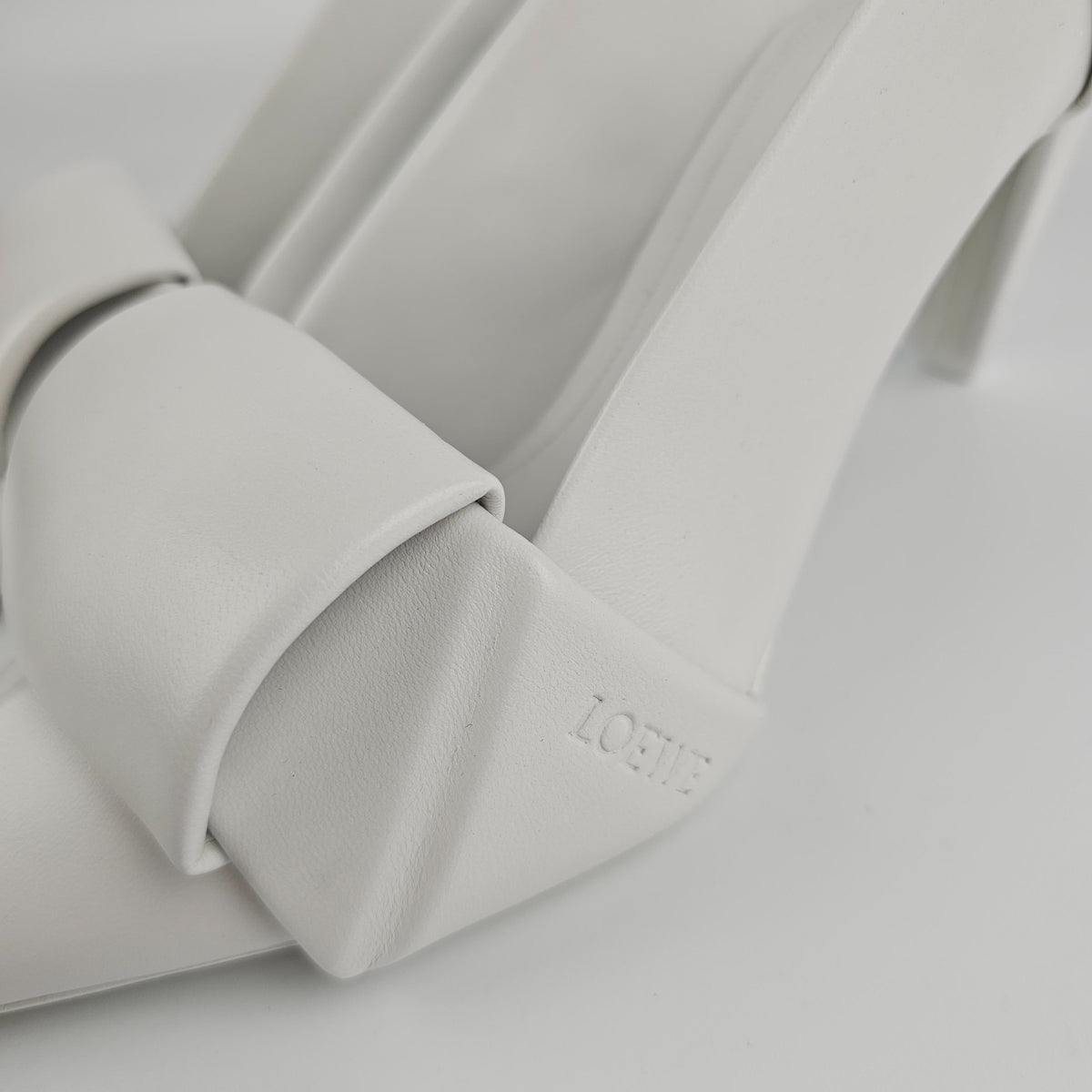 LOEWE Origami Optic White Mules New & Authentic