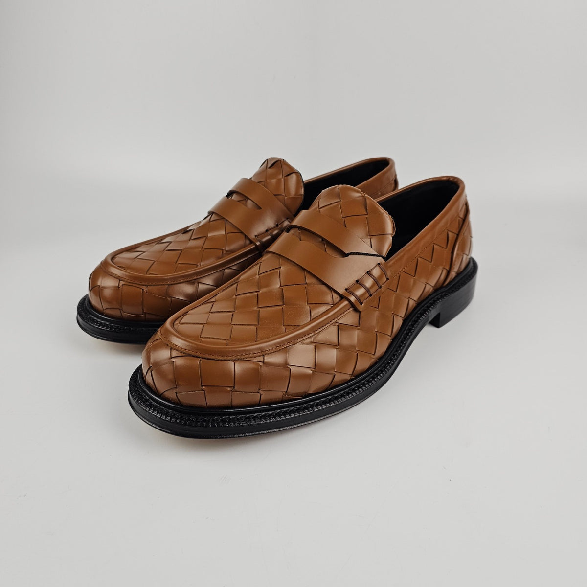BOTTEGA VENETA James $1700 Brown Loafers New & Authentic