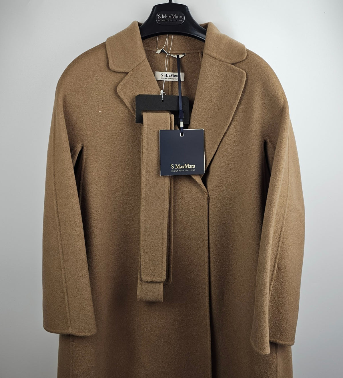MAX MARA Esturia Belted Brown Wool Long Coat New & Authentic