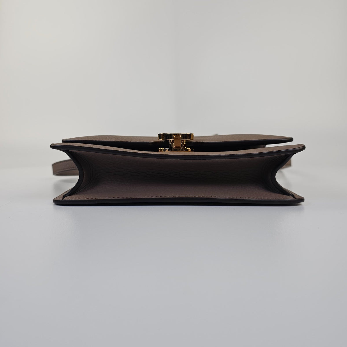 BURBERRY Mini Grainy TB Light Saddle Brown Leather Shoulder Bag New