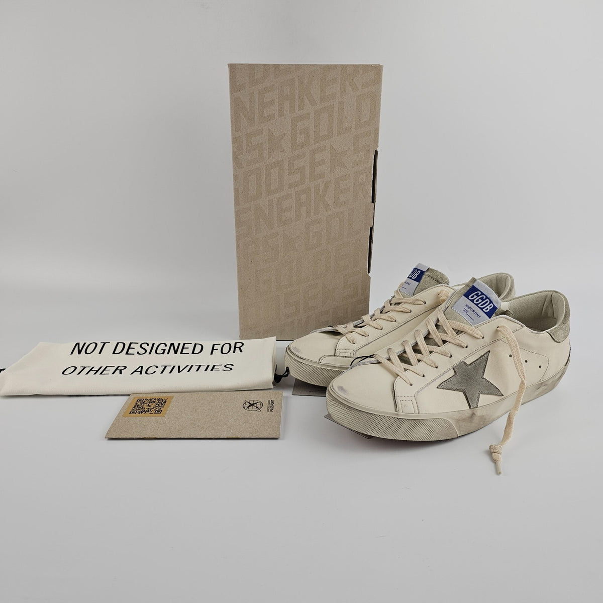 GOLDEN GOOSE Super Star Men's White/Gray Sneakers New