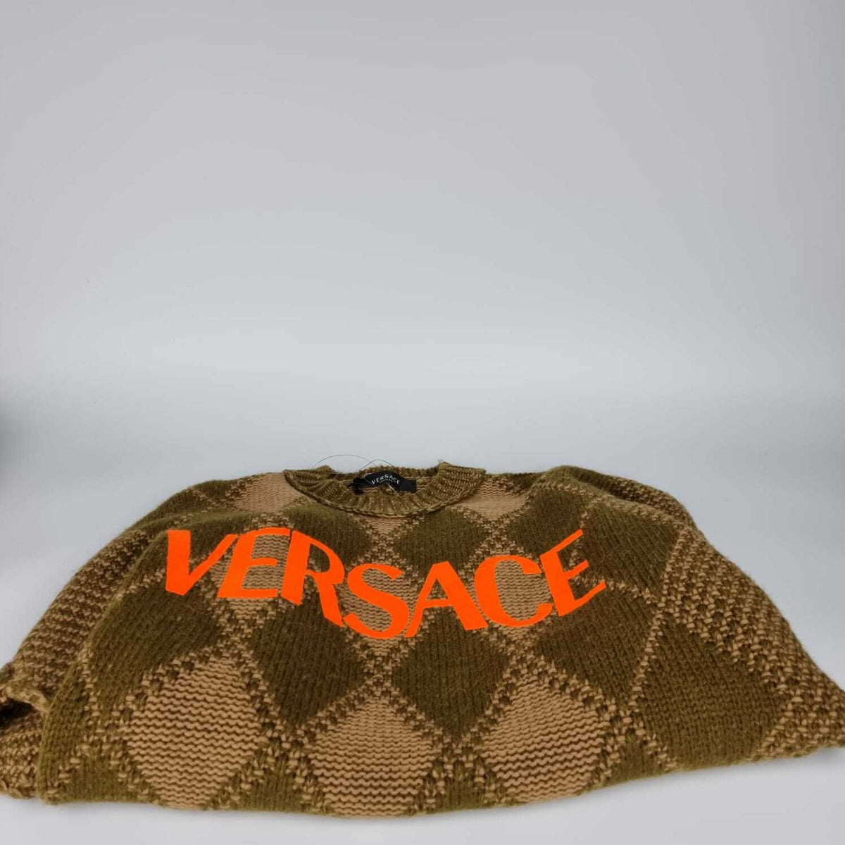 VERSACE Khaki/Brown Sweater New Size S