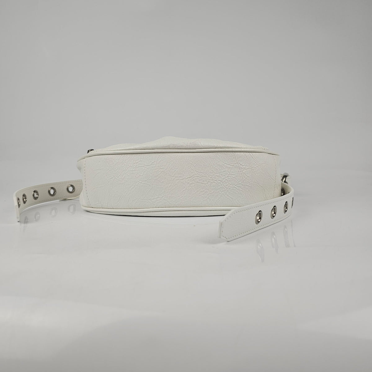 BALENCIAGA XS Le Cagole Optic White Leather Shoulder Bag New