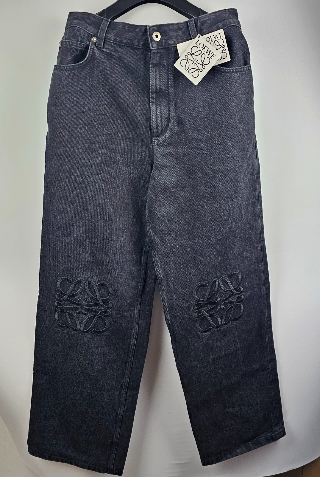 LOEWE Baggy Black Cotton Jeans New & Authentic