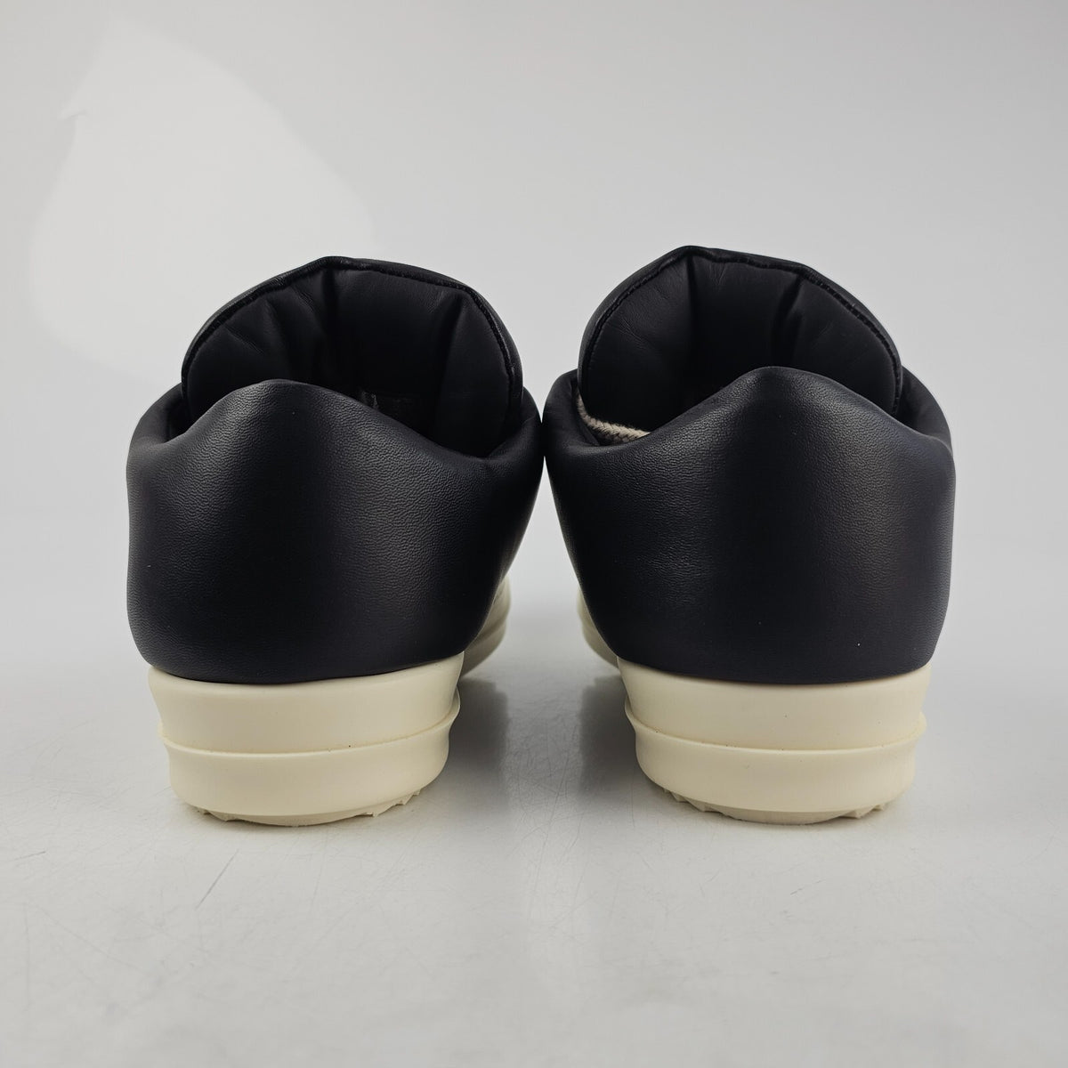 RICK OWENS Ramones Jumbo Laces Black/Milk Sneakers New Size 39.5 US 6.5