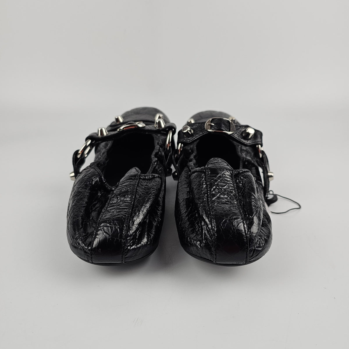BALENCIAGA City $950 Black Leather Ballerinas New & Authentic