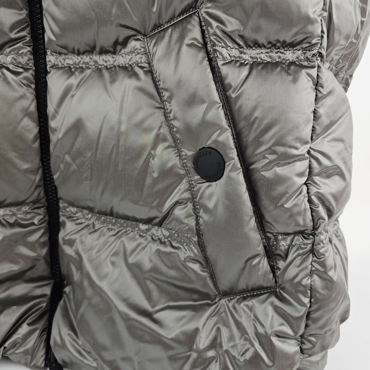 MONCLER $2010 Fluidite Silver Vest New