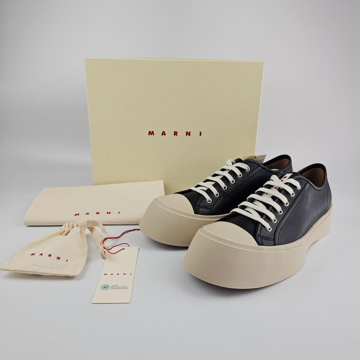 MARNI Men's Pablo Black Sneakers New & Authentic