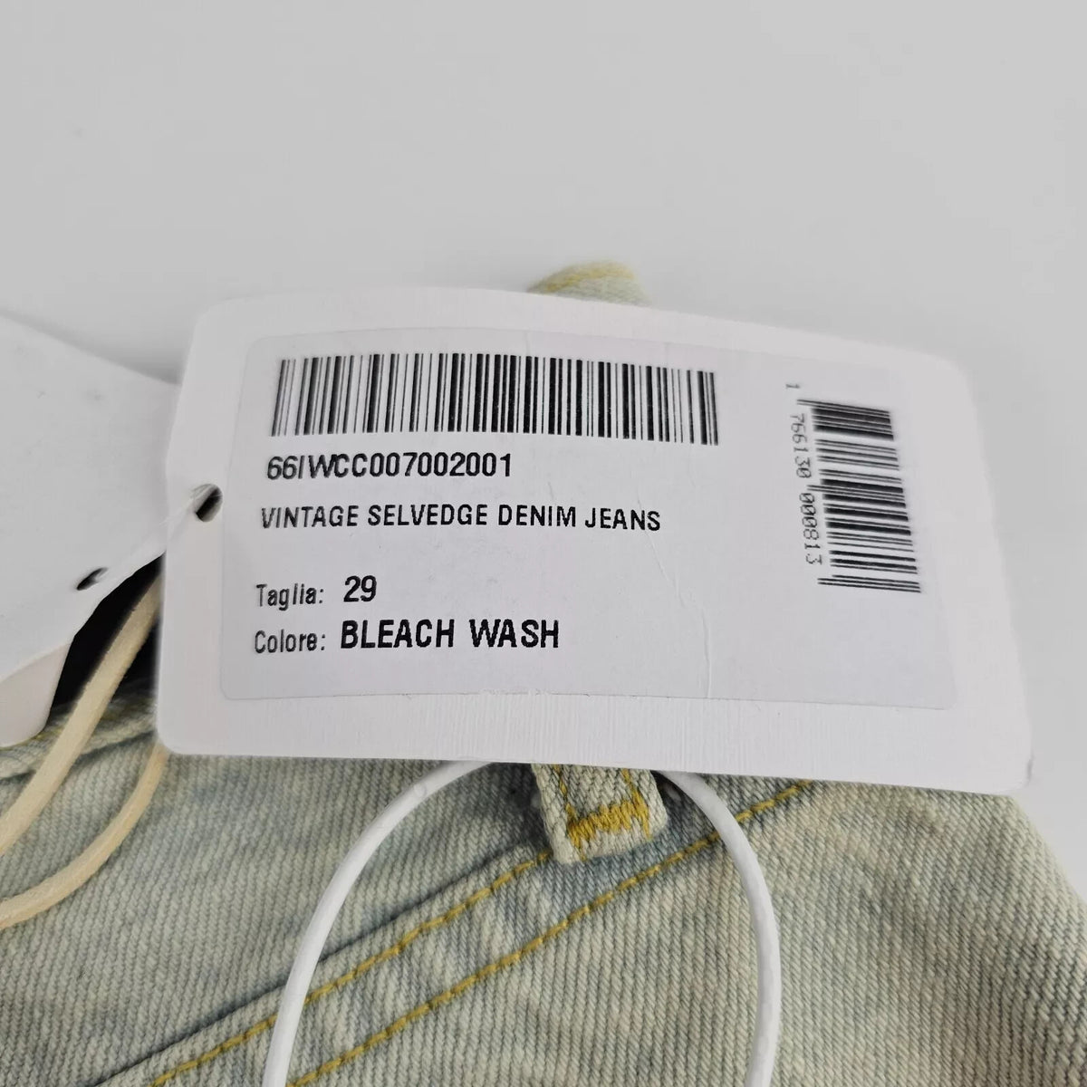 Fear Of God Vintage Selvedge Light Blue Denim Jeans New Size US 29