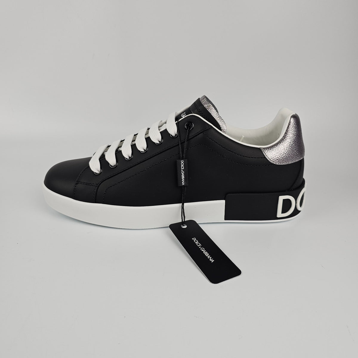 DOLCE&GABBANA Men's Portofino Black Leather New & Authentic