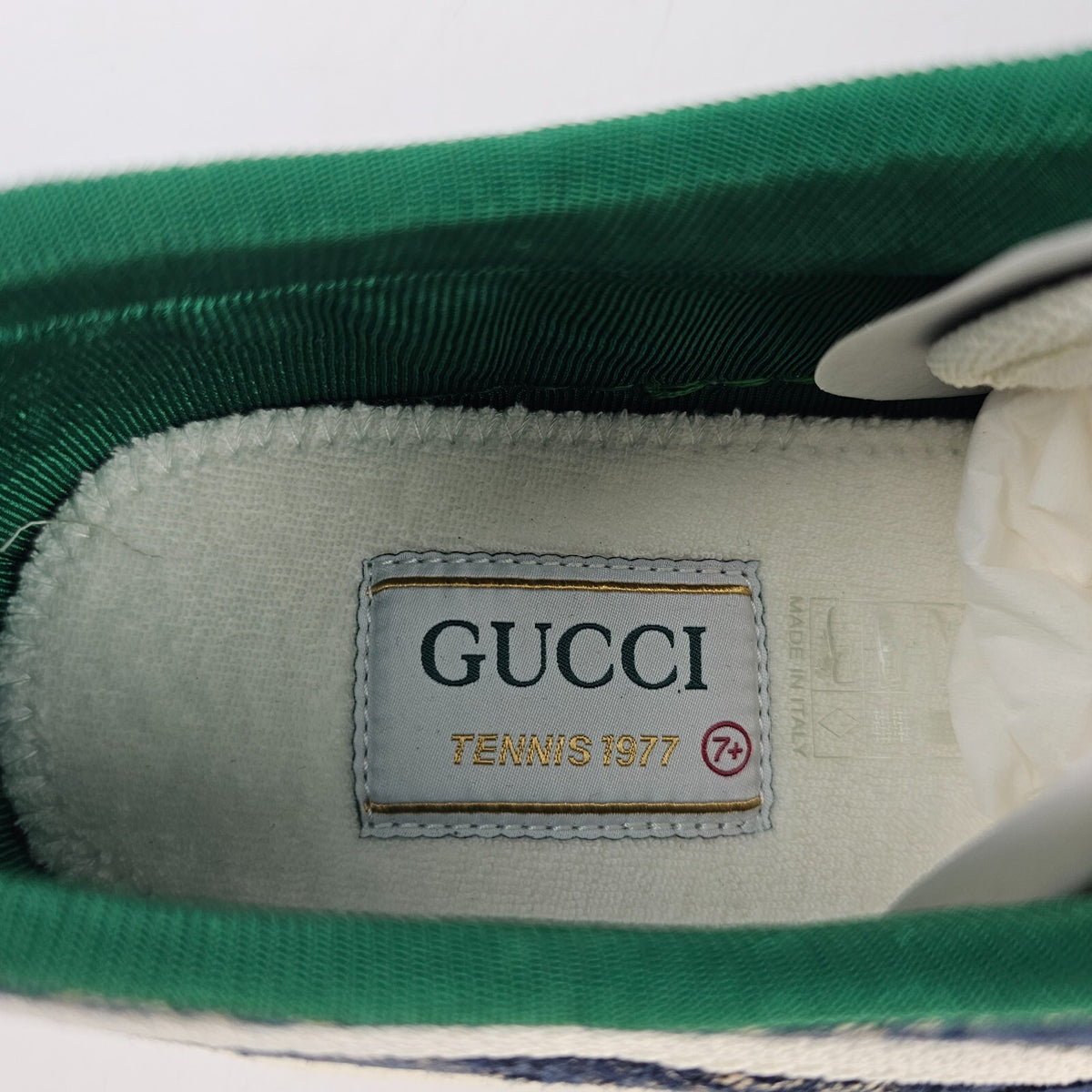 GUCCI Tennis 1977 GG Men's Blue Sneakers New Size UK 7.5 US 8