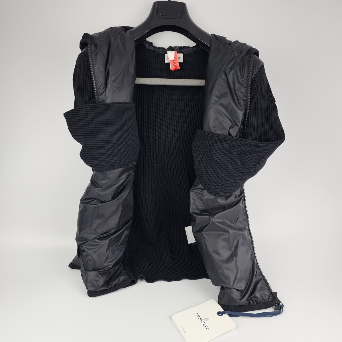 MONCLER Men's Black Quilted Down Cardigan New