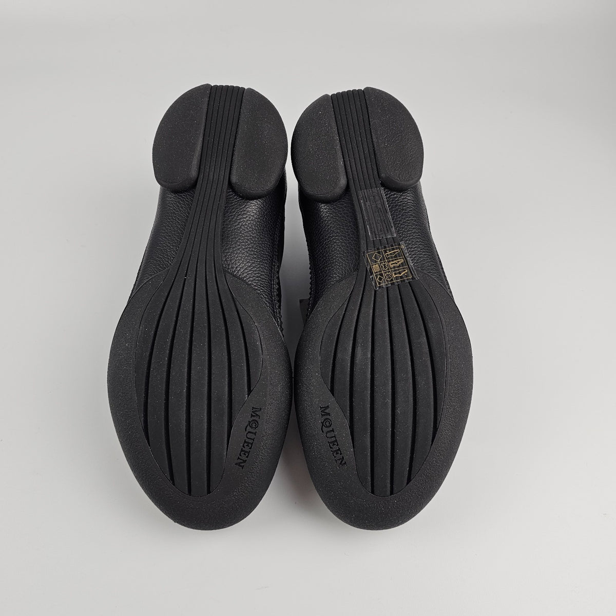 ALEXANDER MCQUEEN Flexion Women's Black Suede Sneakers New & Authentic