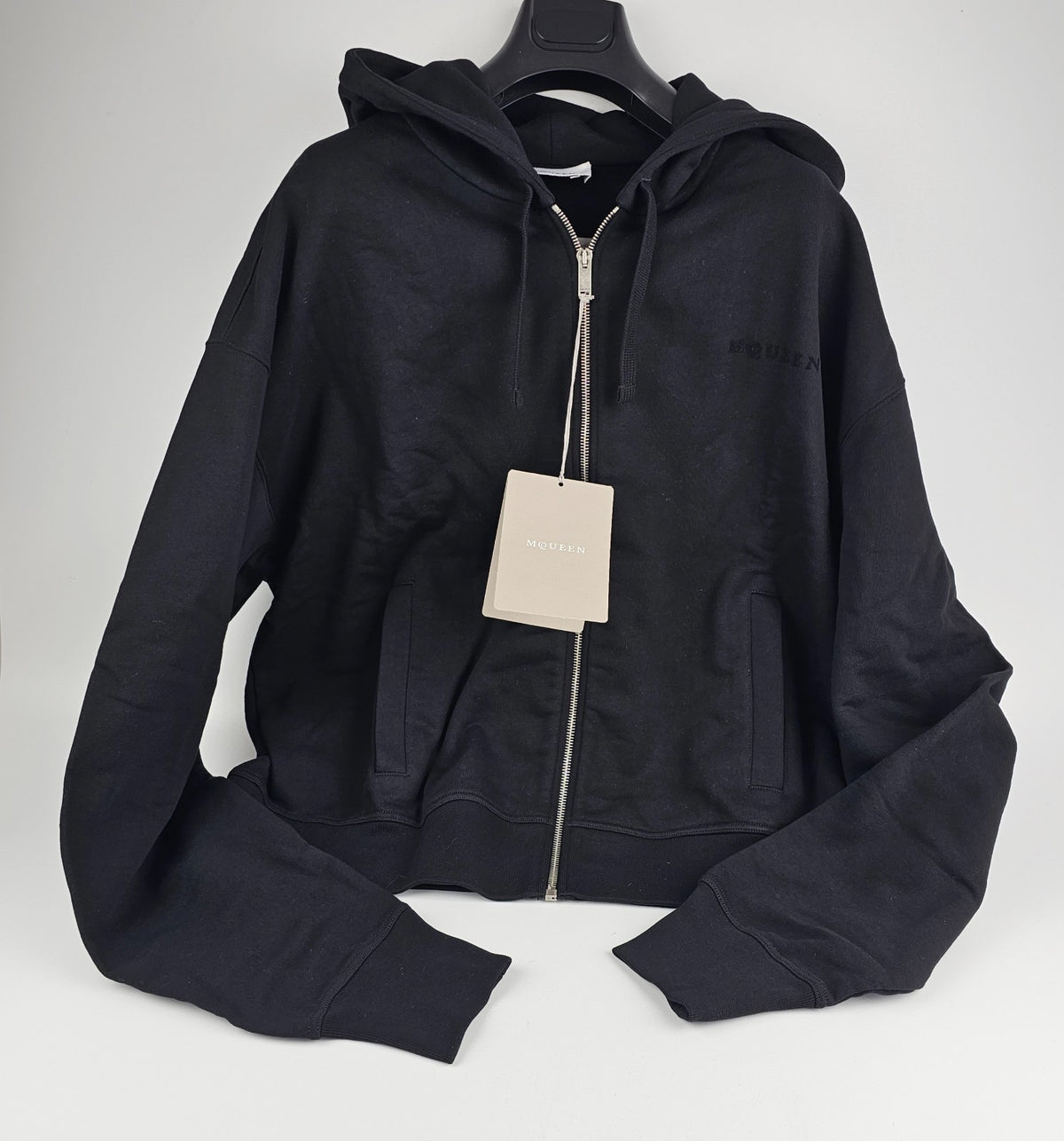 ALEXANDER MCQUEEN Black Cotton Sweatshirt New & Authentic