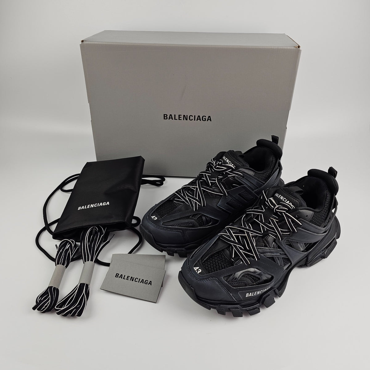 BALENCIAGA Track $1150 Men's Black Sneakers New & Authentic