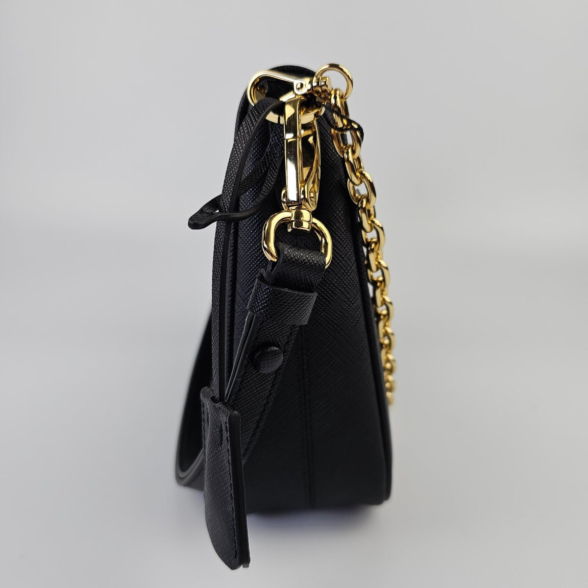 PRADA Re-Edition $2600 Black Saffiano Leather Mini Handbag New/Authentic