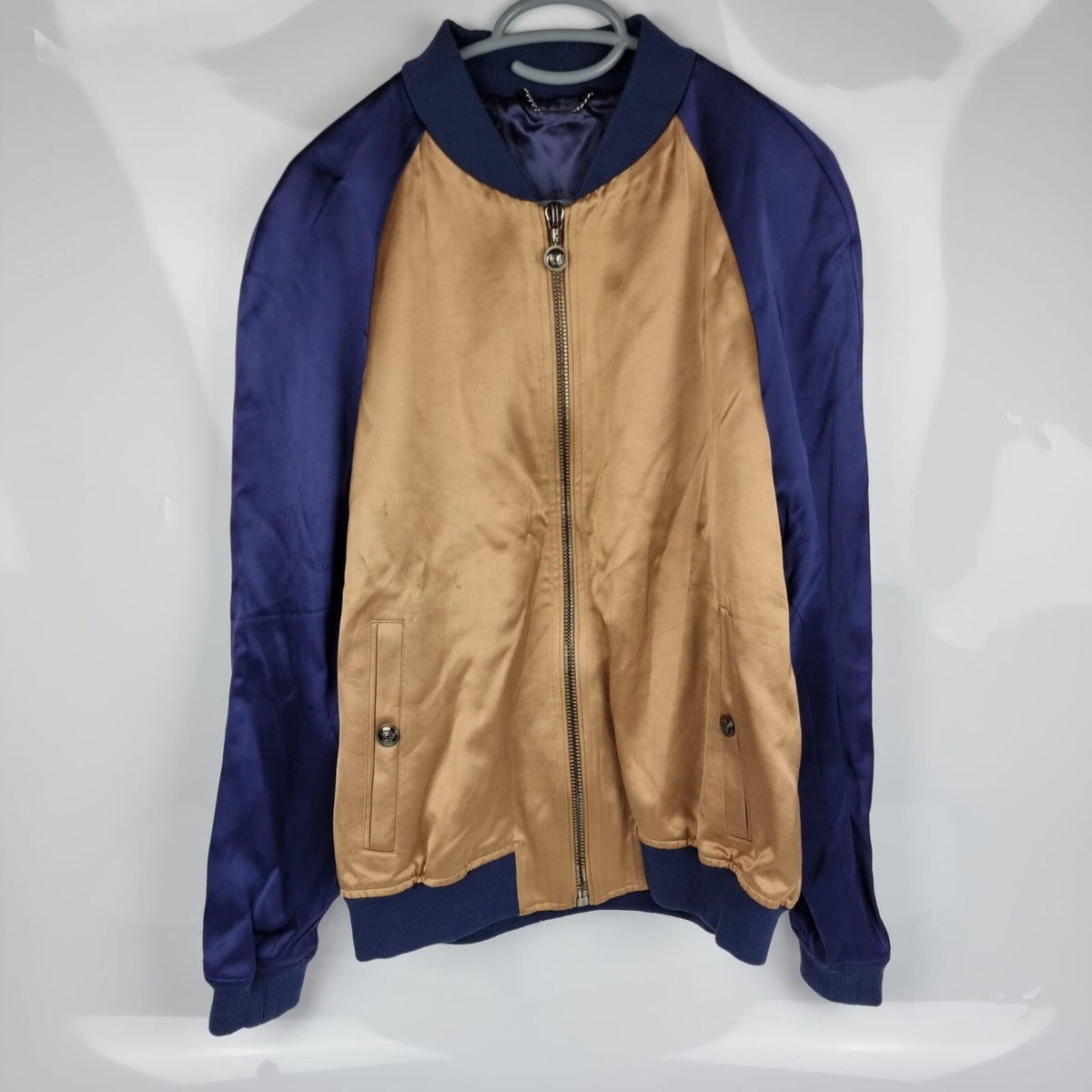 VERSACE Blue Tiger Bomber Jacket Size M (48)