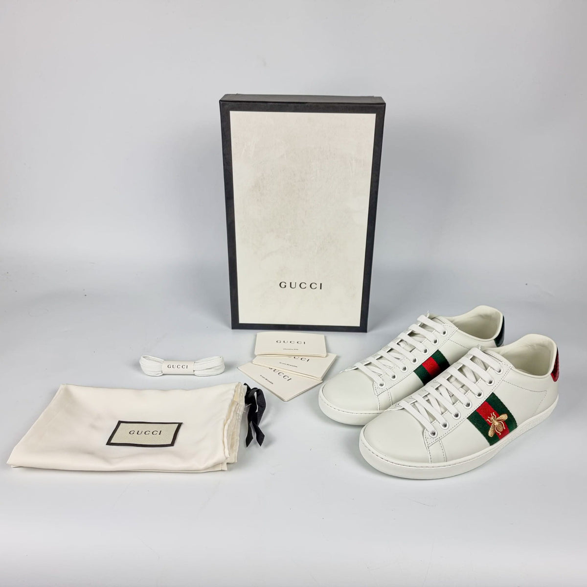 GUCCI Ace Bee White Women's Sneakers New