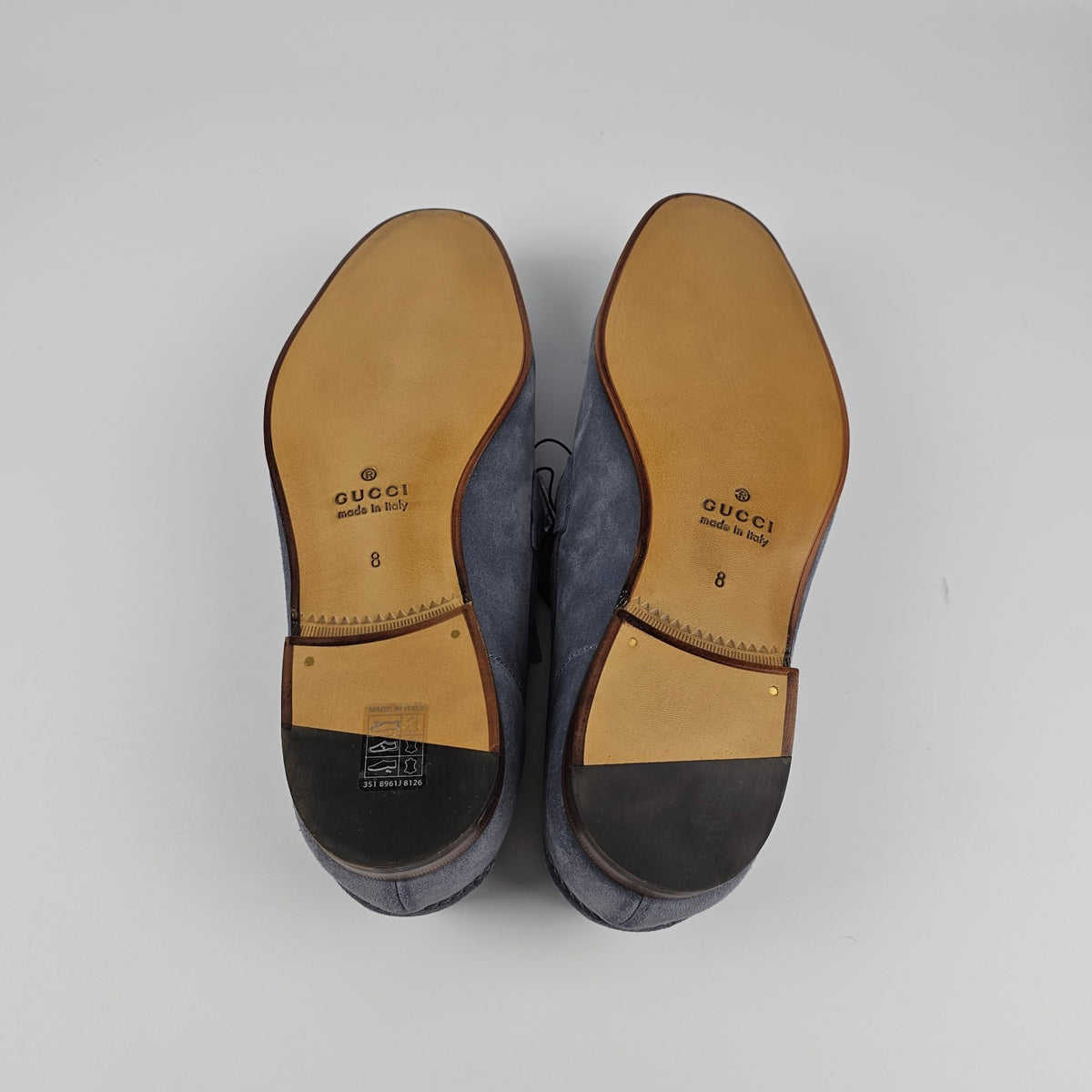 GUCCI Jordaan $1090 Men's Dark Gray Suede Horsebit Loafers New & Authentic