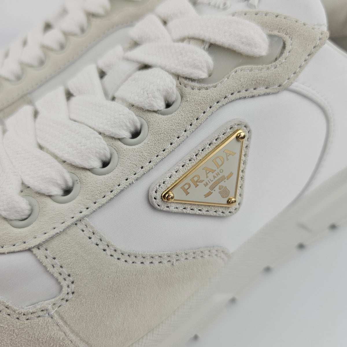 PRADA Prax 2.0 $1100 Women's White Sneakers New And Authentic