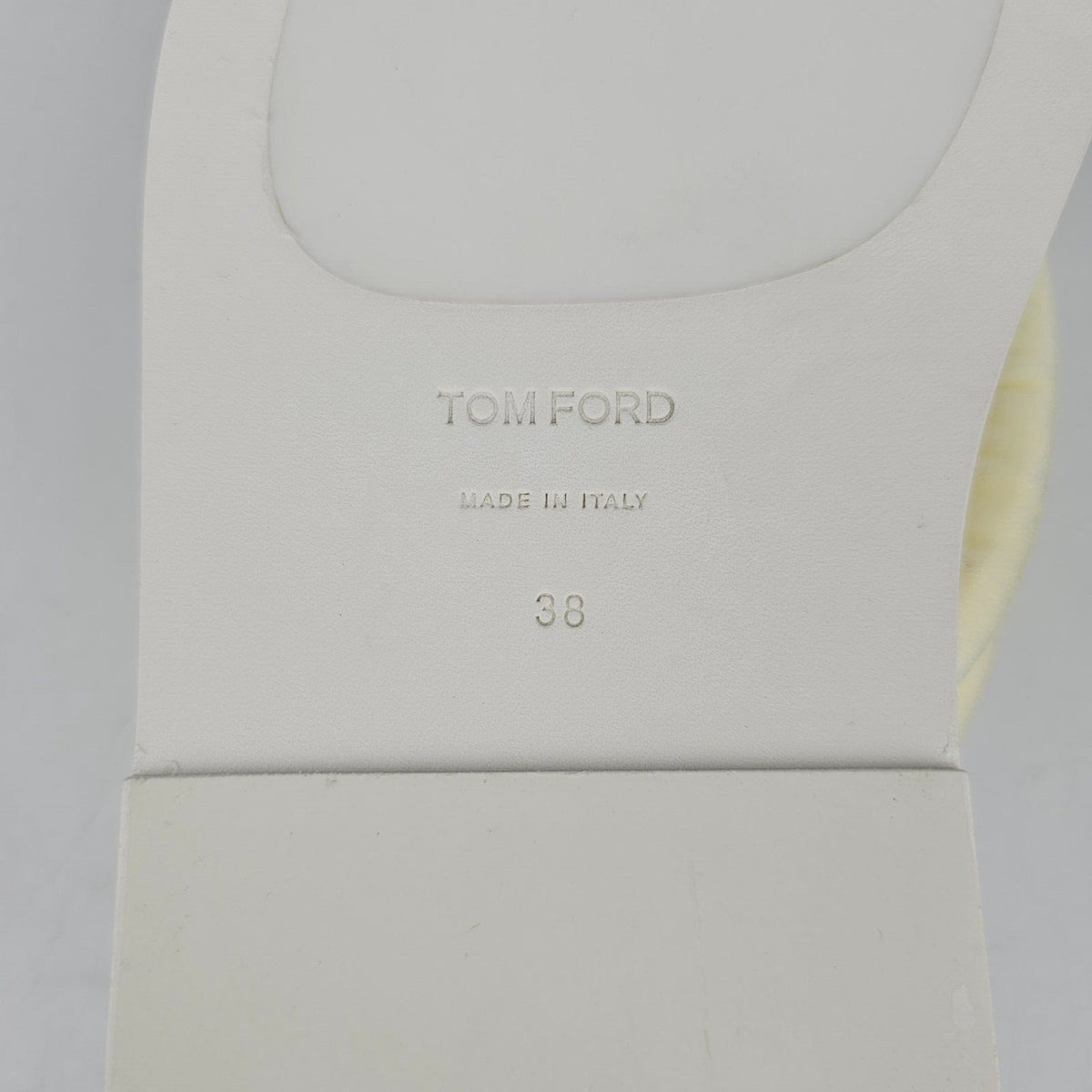 TOM FORD Brighton White Velvet Flip Flops New Size 38 US 8