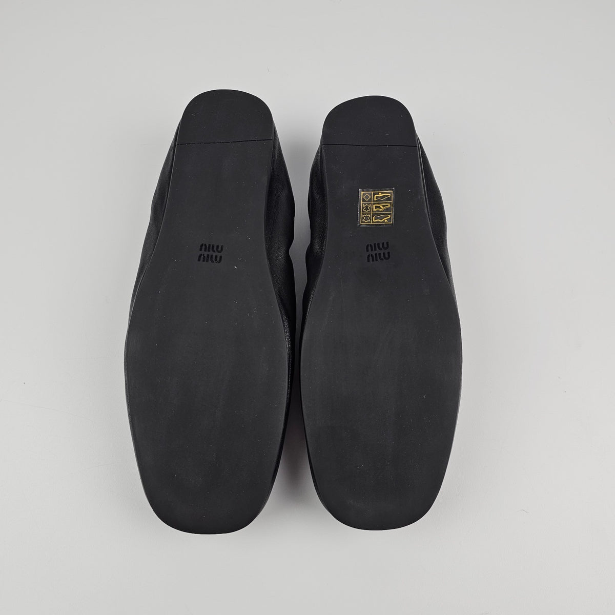 MIU MIU Ruches Black Leather Loafers New & Authentic
