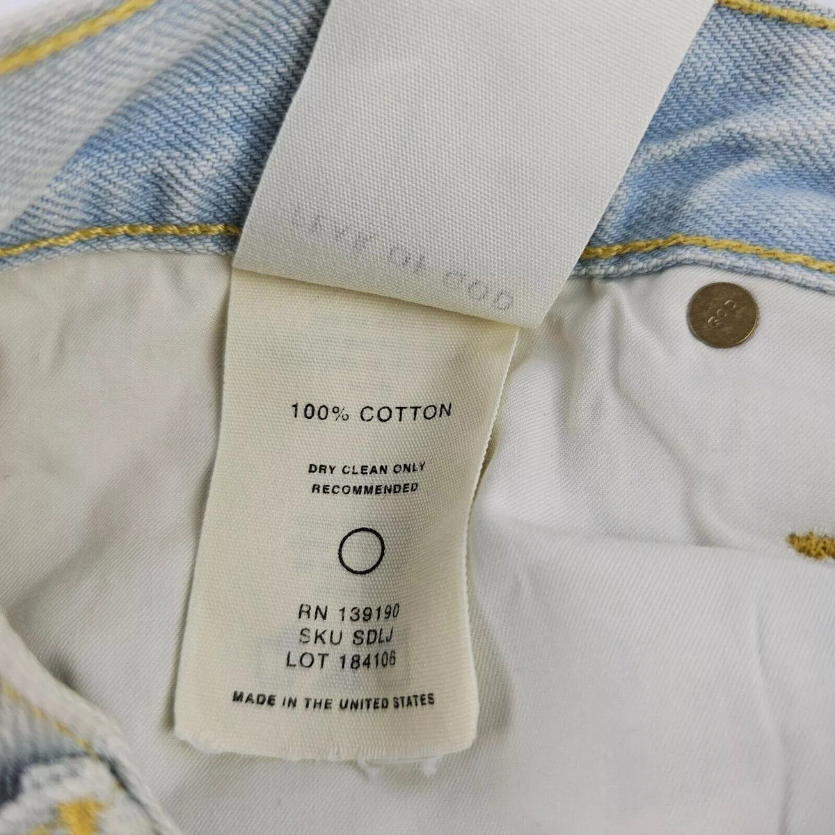 Fear Of God Vintage Selvedge Light Blue Denim Jeans New Size US 29