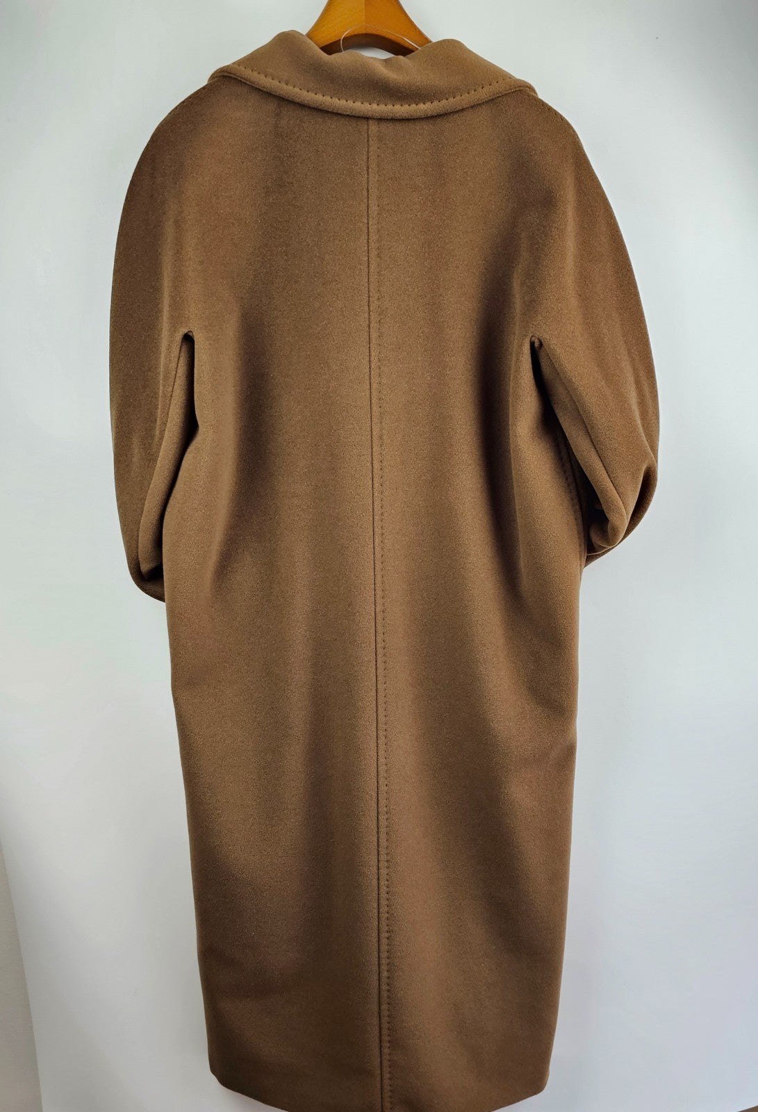 MAX MARA Madame 101801 Belted Brown Wool Long Coat New & Authentic