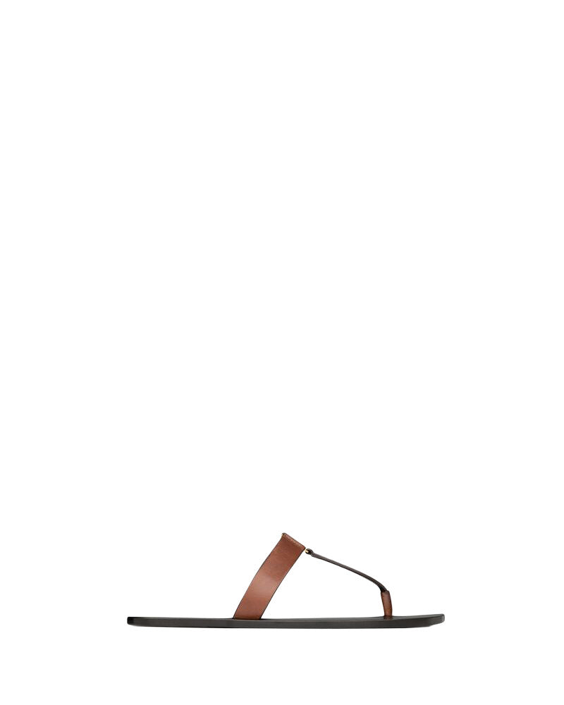 SAINT LAURENT Babylone $990 Burnt Brown Slides New & Authentic