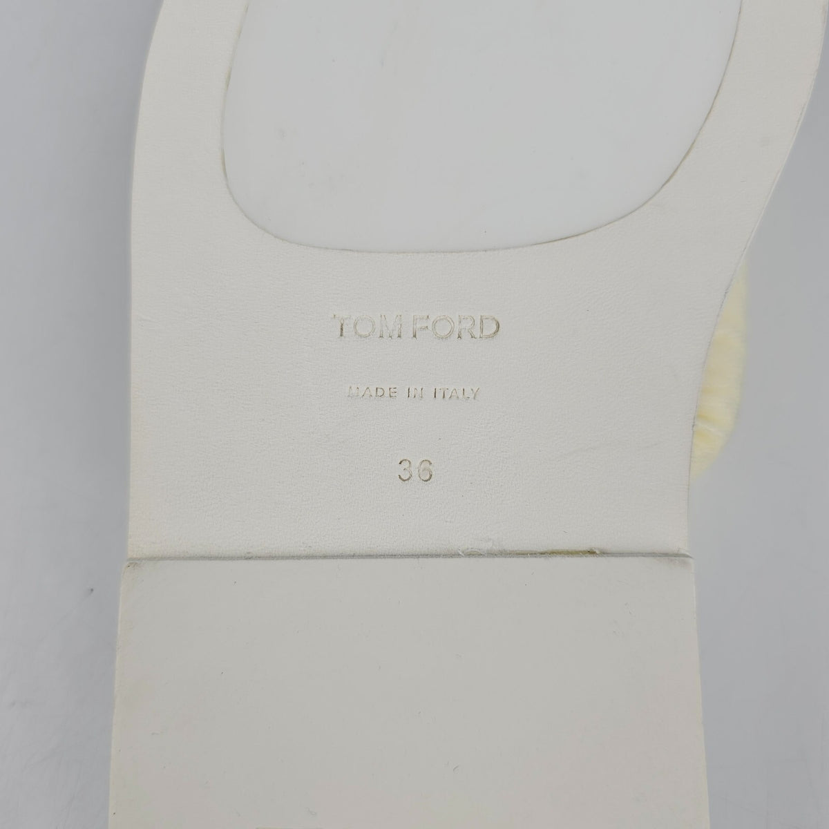 TOM FORD Brighton White Velvet Flip Flops New Size 36 US 6