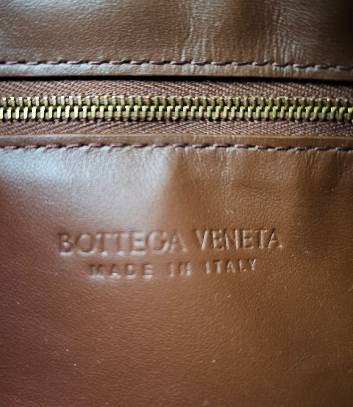 BOTTEGA VENETA Hop Small $4600 Sapele Leather Shoulder Bag New & Authentic