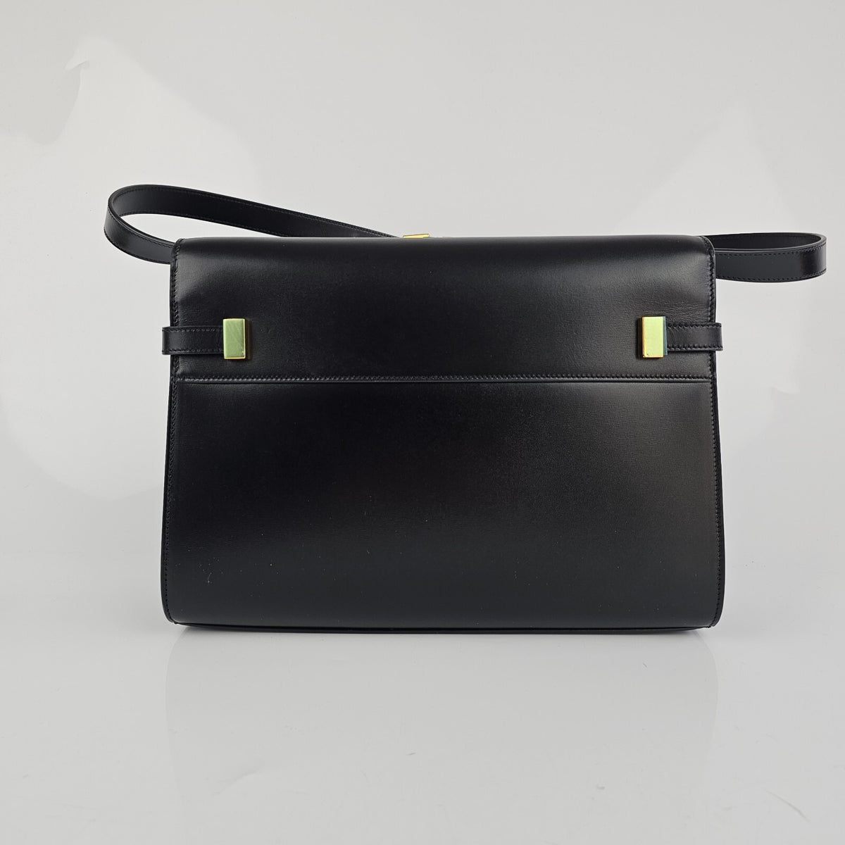 Saint Laurent Manhattan Box Medium $3400 Black Leather Shoulder Bag New