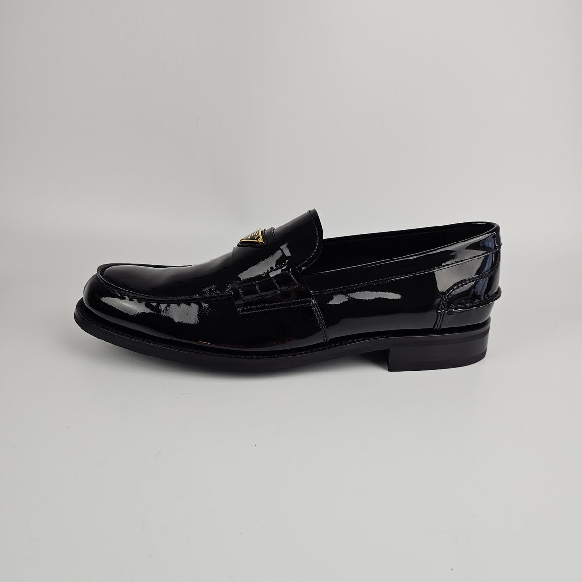 PRADA Black Patent Leather Loafers New & Authentic