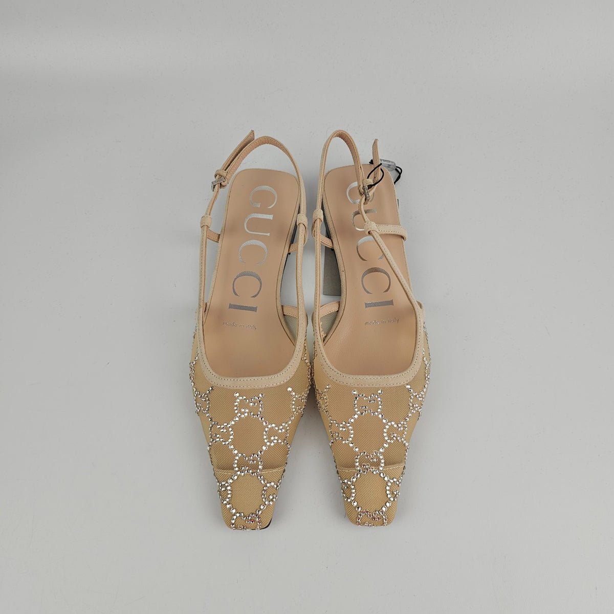 GUCCI Beige With Crystals Ballet Flats New & Authentic