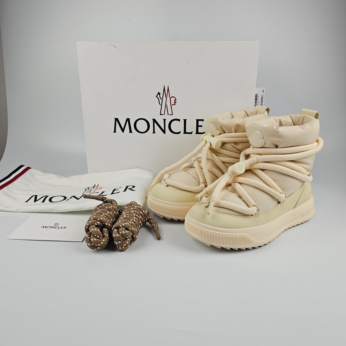 MONCLER Altive Women's Light Beige Boots New