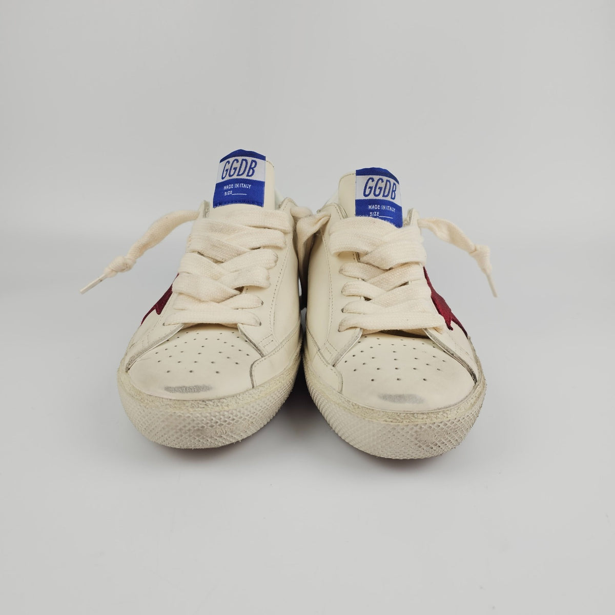 GOLDEN GOOSE Super Star Men's White/Red Sneakers New