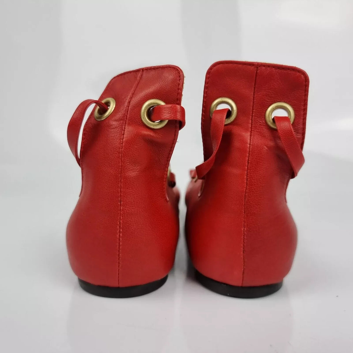 ISABEL MARANT Red Leather Flats New Size 36 US 6
