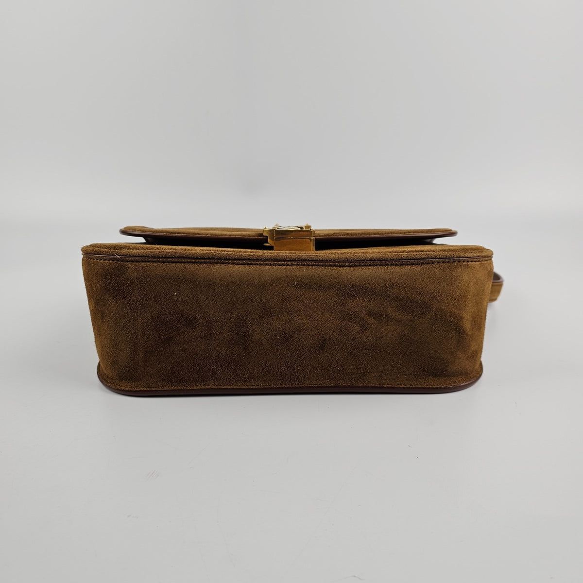 SAINT LAURENT Solferino Medium $3100 Caramel Cognac Suede Shoulder Bag New