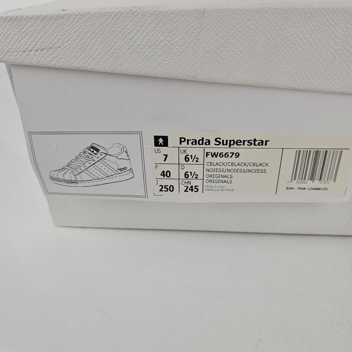 PRADA Men's Black Sneakers Size US 7 UK 6.5 EU 40 New