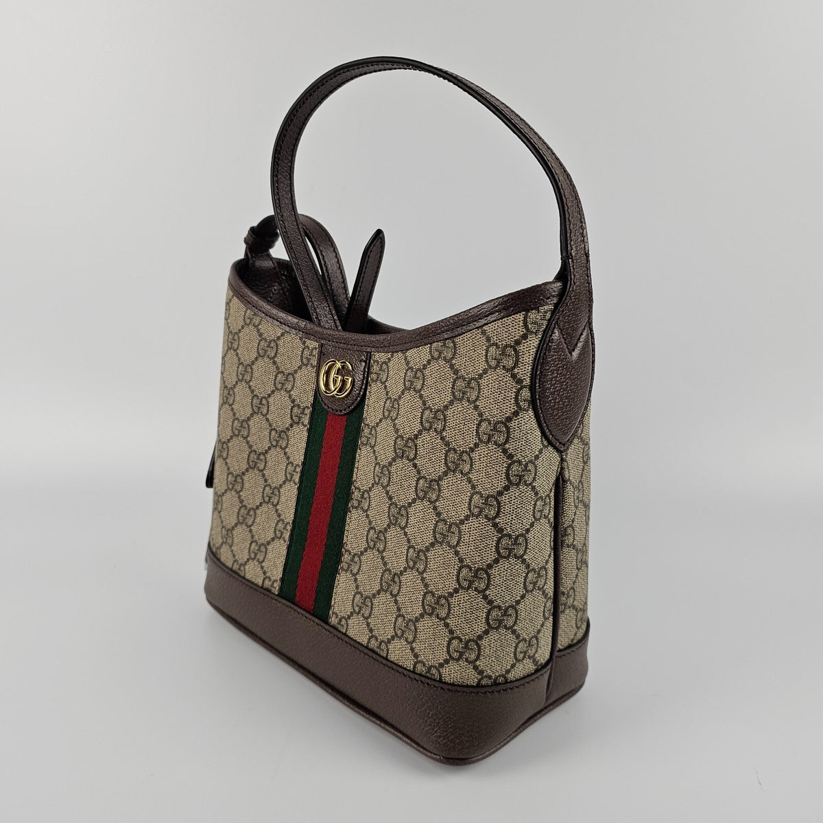 GUCCI Ophidia Small $2250 Beige/Ebony Shoulder Bag New And Authentic