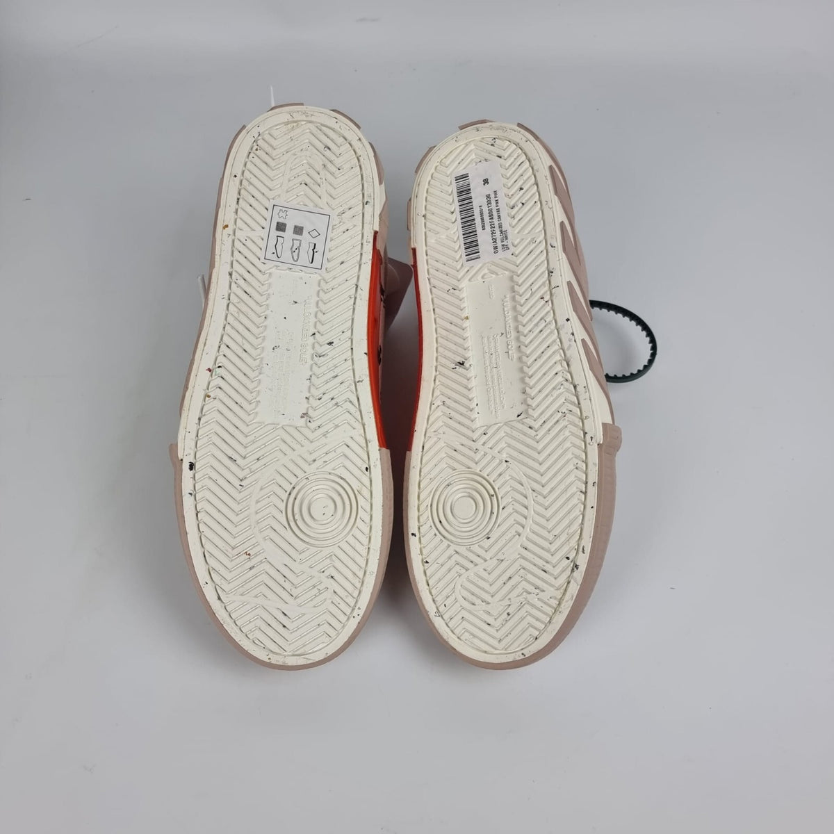 OFF-WHITE Vulcanized Women's Pink Canvas Sneakers New Size 38 US 8