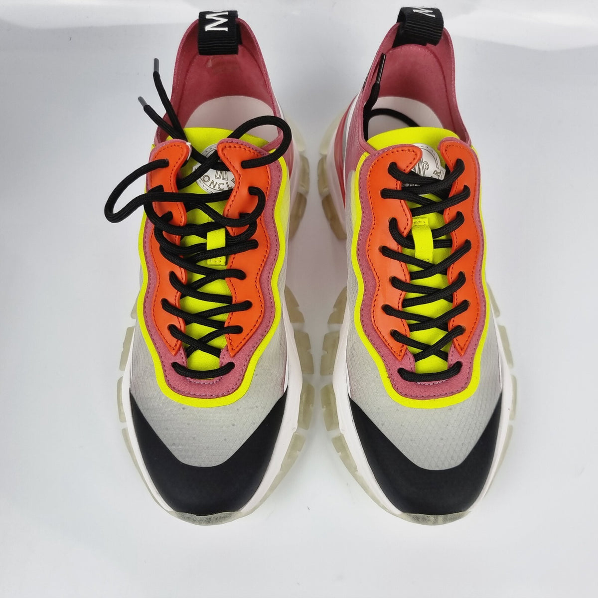 MONCLER Leave No Trace White/Pink Sneakers New Size 40 US 10