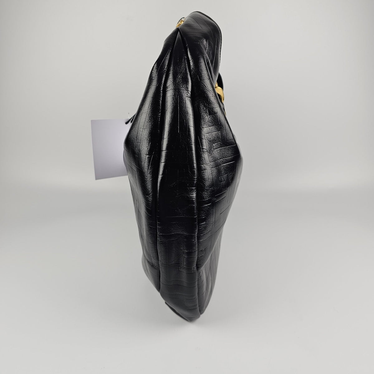 BALMAIN Small 1945 Soft Hobo Black Crinkled Leather Tote Bag New & Authentic