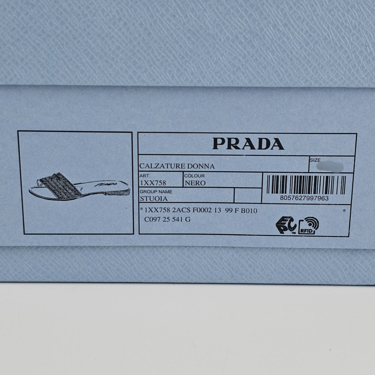 PRADA $1150 Black Crochet Slides New & Authentic